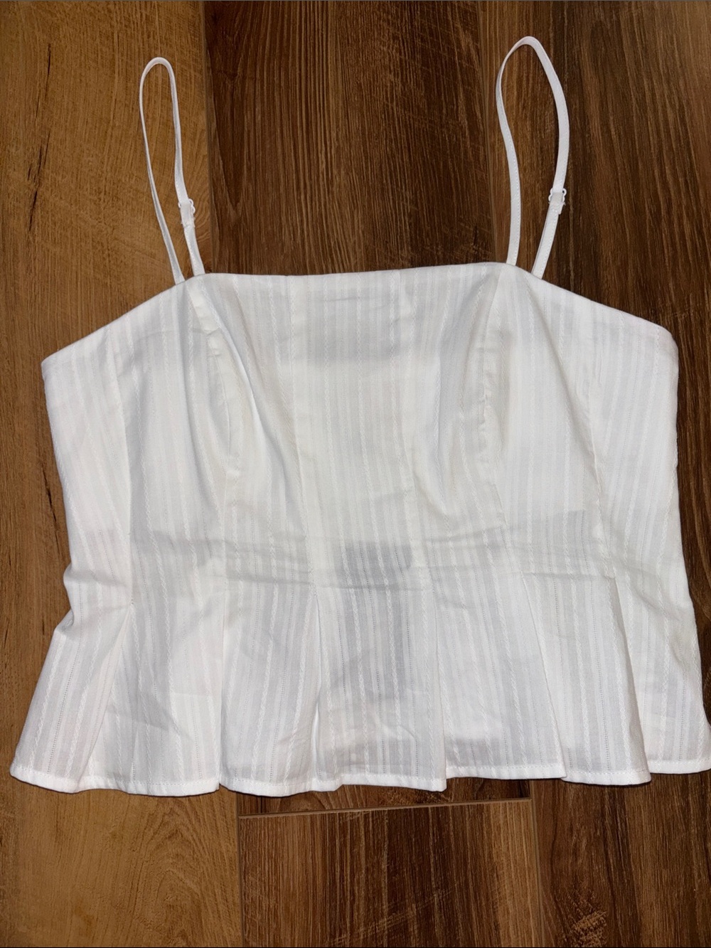 NWT Universal Thread White Lightweight Peplum Top